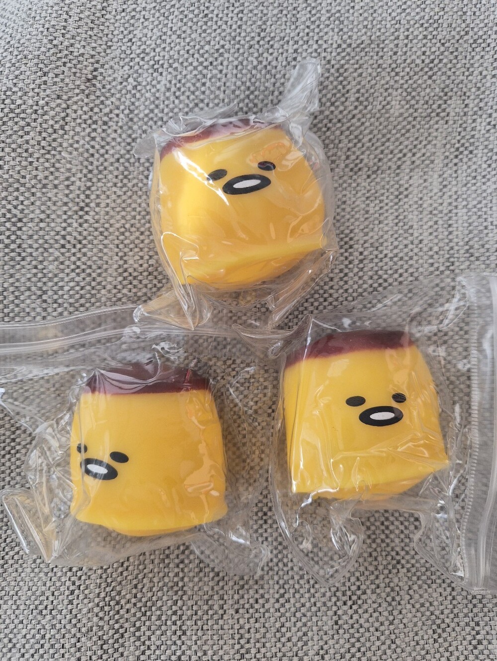 Gudetama Custard Squishy Toy Bundle Of 3